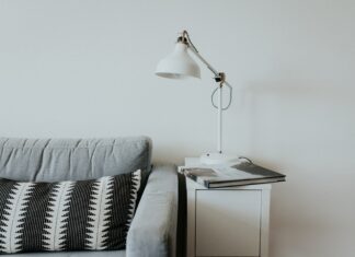 The Power of Enough Couch and lamp